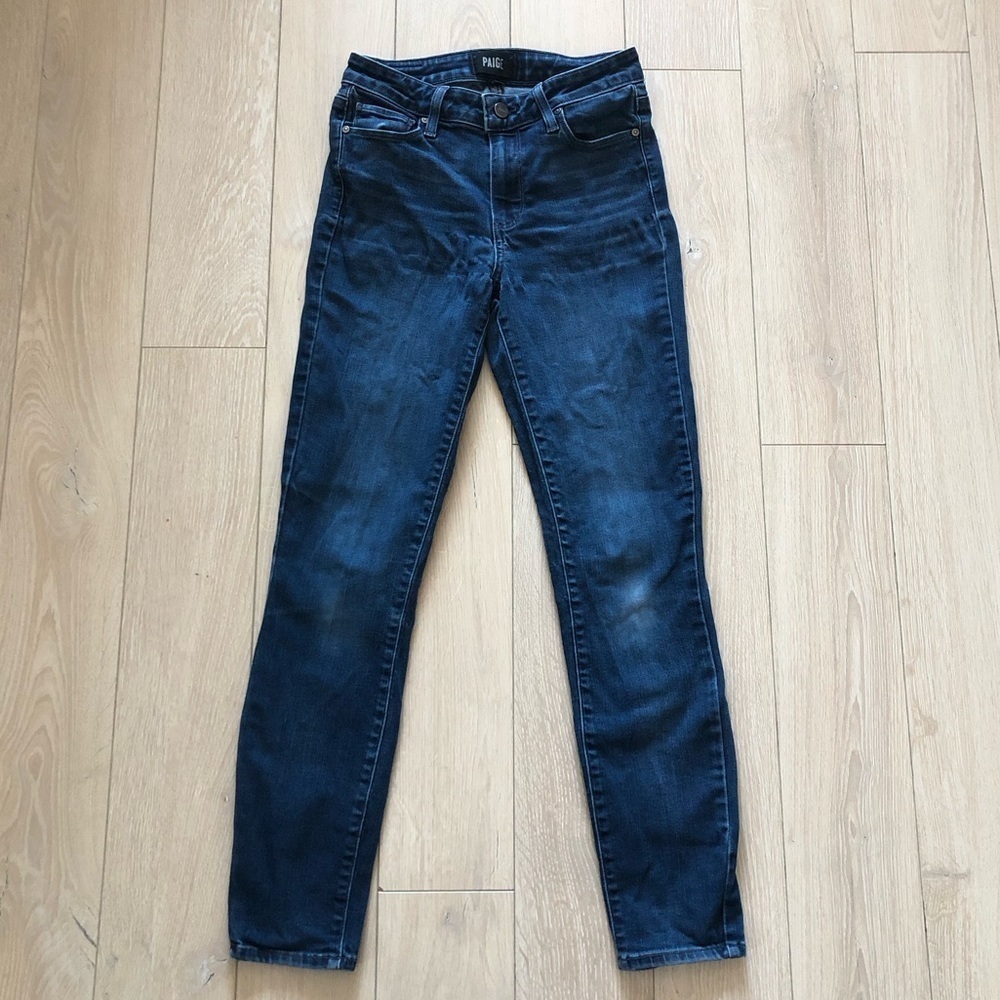 Paige Hoxton Ankle Jeans in Dark Blue